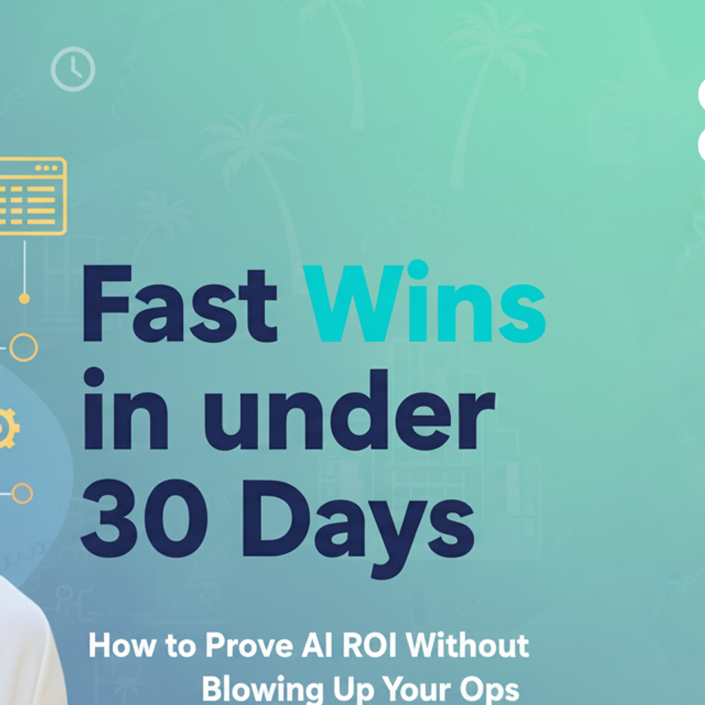 Fast Wins in under 30 Days: How to Prove AI ROI Without Blowing Up Your Ops