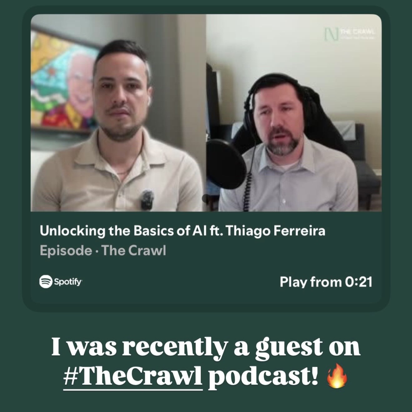 Elevate AI CEO Thiago Ferreira Featured Guest on The Crawl Podcast by Next Net