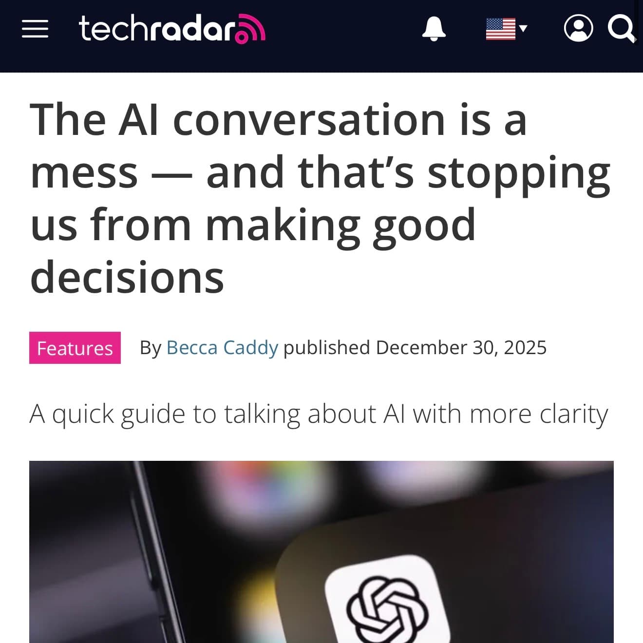 Thiago Ferreira, CEO of Elevate AI Consulting, Elevate AI Consulting CEO Quoted in TechRadar.